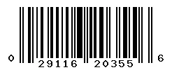 029116203556 barcode