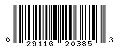 029116203853 barcode