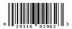 UPC barcode number 029116929623