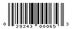 UPC barcode 029243000653