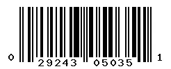 UPC barcode 029243050351