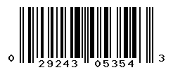 UPC barcode number 029243053543