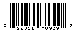 UPC barcode number 029311069292