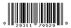 UPC 029311705299 barcode image