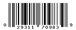 UPC barcode number 029311709839