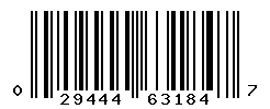 UPC barcode number 029444631847