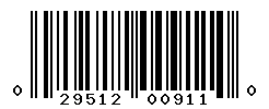 UPC barcode number 029512009110