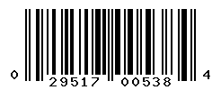 upc 029517005384 barcode image
