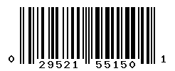 upc 029521551501 barcode image