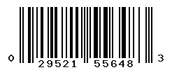 UPC barcode number 029521556483