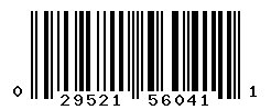 UPC barcode number 029521560411