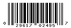 UPC barcode number 029617024957