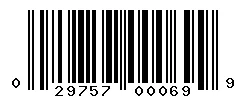 UPC 029757000699 barcode image