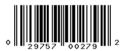 UPC barcode number 029757002792