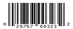 UPC 029757003232 barcode image