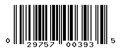 UPC 029757003935 barcode image