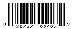 UPC 029757004079 barcode image