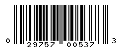 UPC 029757005373 barcode image