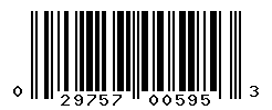 UPC barcode number 029757005953