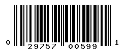 UPC barcode 029757005991