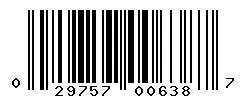 UPC 029757006387 barcode image