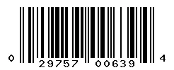 UPC barcode 029757006394