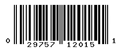 UPC 029757120151 barcode image
