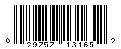 UPC barcode 029757131652