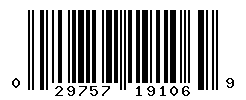 UPC barcode number 029757191069