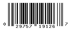 UPC barcode 029757191267