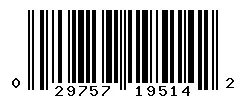 UPC 029757195142 barcode image