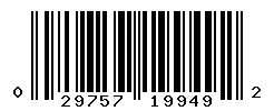 UPC barcode 029757199492