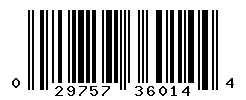 UPC barcode 029757360144
