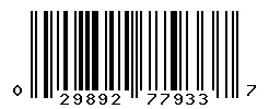 UPC barcode 029892779337