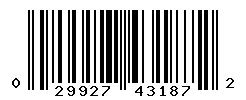 UPC barcode 029927431872