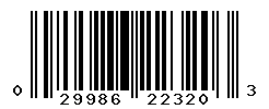 UPC barcode number 029986223203