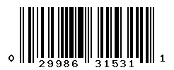 UPC barcode number 029986315311