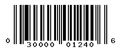 UPC barcode number 030000012406