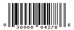 UPC barcode number 030000042786