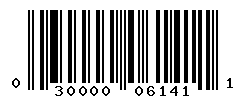 UPC barcode number 030000061411