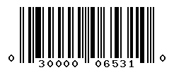 UPC barcode number 030000065310