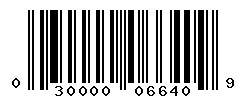 UPC barcode number 030000066409