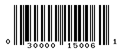 UPC barcode number 030000150061