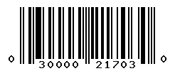 UPC barcode 030000217030