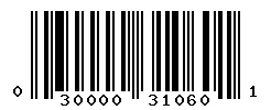 UPC barcode 030000310601