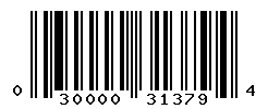 UPC barcode number 030000313794