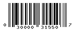 UPC barcode number 030000315507