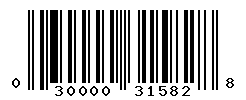 UPC barcode number 030000315828