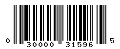 UPC barcode number 030000315965