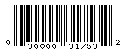 UPC barcode number 030000317532